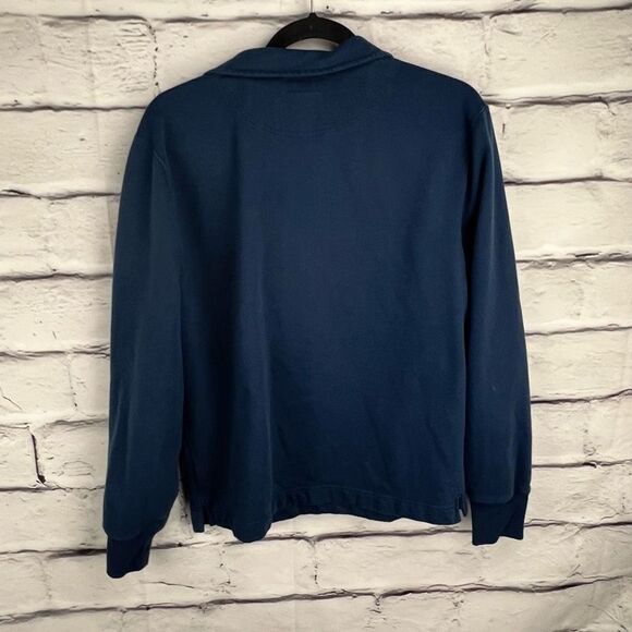 J.Crew Mercantile Navy Quarter Button Pullover Sweatshirt Men’s M - Picture 4 of 7